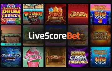 Slot tiles in the LiveScore Bet casino lobby